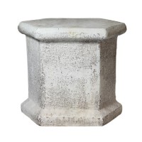 Hexagon Pedestal Fiber Stone Indoor/Outdoor Garden Statue