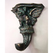 Florentine Wall Candleholder - Fiberglass Resin - Outdoor Statue