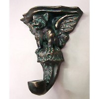 Florentine Wall Candleholder - Fiberglass Resin - Outdoor Statue
