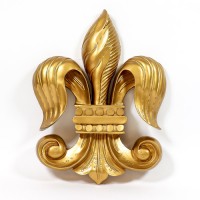 Fleur De Lis Of Old 23in. High - Fiberglass Resin - Outdoor Statue
