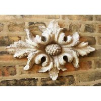 Berries In Flower Leaves 13in. - Fiberglass Resin - Outdoor Statue