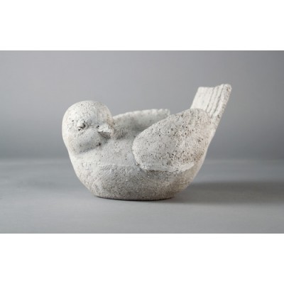 Left Or Right Looking Bird Planter Fiber Stone Resin Outdoor Statue -  - FS8726