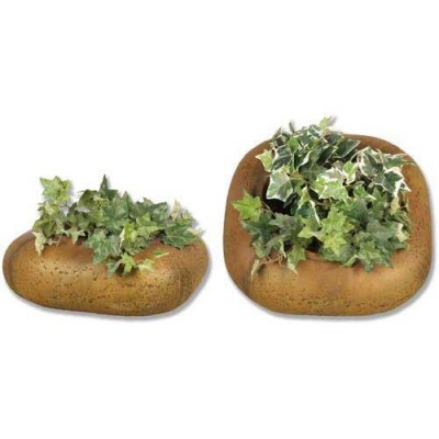 Quatro Planter 12in. Fiber Stone Resin Indoor/Outdoor Garden Statue - - FS8019 Quatro Planter 12in. Fiber Stone Resin Indoor/Outdoor Garden Statue - - FS8019