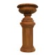 Hex Column 29 Inch Fiber Stone Resin Indoor/Outdoor Statue/Sculpture -  - FS7926