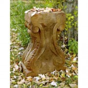 Stone Table Statue Display Base/Riser 29in. Lightweight Fiberglass Resin Indoor/Outdoor