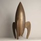 Rocket Ship 35 Inch Fiberglass Indoor/Outdoor Statue/Sculpture -  - F7902