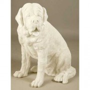 St. Bernard Dog for Frontdoor / Porch Steps 24in. Lightweight Fiberglass Resin Indoor/Outdoor Garden