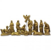 Nativity Set - 14in. High - Lightweight Fiberglass Resin - Indoor/Outdoor Statue