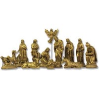 Nativity Set - 14in. High - Lightweight Fiberglass Resin - Indoor/Outdoor Statue