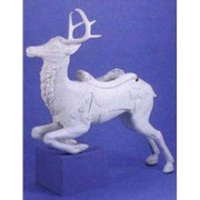 Carousel Reindeer 70in. Leaping Fiberglass Resin Indoor/Outdoor Garden