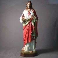 Sacred Heart Realistic 52in. High - Lightweight Fiberglass Resin - Outdoor Statue