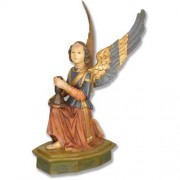 Umbrian Kneeling Angel Right - Lightweight Fiberglass Resin - Outdoor Statue