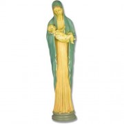 Mother Mary & Child 35in Lightweight Fiberglass Resin Indoor Church Statue/Sculpture