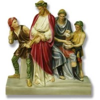 Jesus Is Condemned Station # 1 - Lightweight Fiberglass Resin - Outdoor Statue