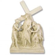 Jesus Is Given The Cross Station #2 Lightweight Fiberglass Resin Outdoor Statue Jesus Is Given The Cross Station #2 Lightweight Fiberglass Resin Outdoor Statue