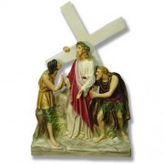 Jesus Is Given The Cross Station # 2 - Lightweight Fiberglass Resin - Statue