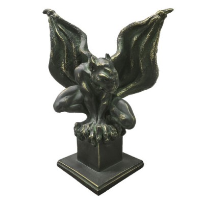 Draga Gargoyle 20in. Fiberglass Indoor/Outdoor Statue/Sculpture -  - F69956