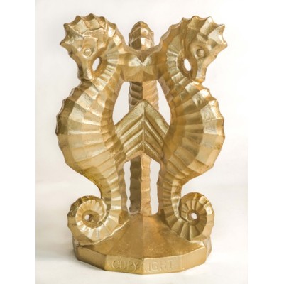 Sea Horse Table 28in. Fiberglass Indoor/Outdoor Garden Statue -  - F9345