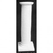 Short Simple Fluted Stand Pedestal Statue Display Base/Riser - Lightweight Fiberglass Resin