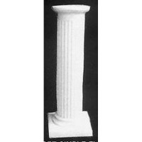Short Simple Fluted Stand Pedestal Statue Display Base/Riser - Lightweight Fiberglass Resin