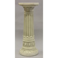 Stylized Acanthus Leaf Pedestal - Fiberglass Resin - Outdoor Statue