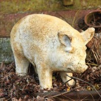 Pig - Standing 9.5in. Fiberglass Resin Indoor/Outdoor Garden Statue Pig - Standing 9.5in. Fiberglass Resin Indoor/Outdoor Garden Statue