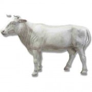 Cow Life Size Four Legs Down - Fiberglass Resin - Outdoor Statue