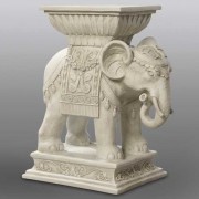 Elephant Indian Riser Stand Pedestal Statue Base 18in. - Fiberglass Resin Elephant Indian Riser Stand Pedestal Statue Base 18in. - Fiberglass Resin