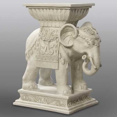 Elephant Indian Riser Stand Pedestal Statue Base 18in. - Fiberglass -  - F7642
