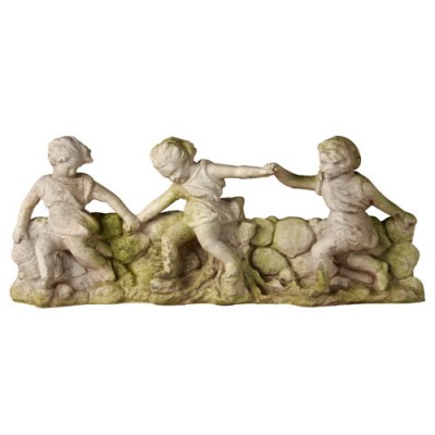 Joy Of Youth Plaque - Wall Fiber Stone Resin Indoor/Outdoor Statue -  - FS6188W