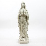 Our Lady Of Lourdes 36in. Lightweight Fiberglass Resin Indoor/Outdoor Statue