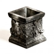 Square Patio Planter Garden / Patio  8in. High Fiber Stone Indoor/Outdoor Statuary