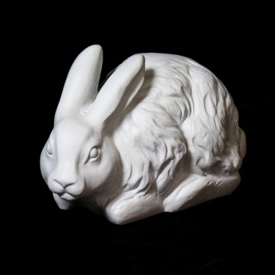 Countryside Rabbit Fiberglass Indoor/Outdoor Garden Statue -  - F8557