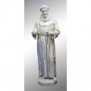 Saint Francis - Life Size 74in. - Lightweight Fiberglass Resin - Outdoor Statue