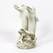 TWO DOLPHINS WAVE - Fiberglass Resin Indoor/Outdoor Garden Statue