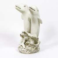 TWO DOLPHINS WAVE - Fiberglass Resin Indoor/Outdoor Garden Statue