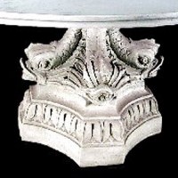 Dolphin Table Statue Display Base/Riser Only - Lightweight Fiberglass Resin - Indoor/Outdoor