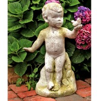 Nature's Child w/Bird 21in. High (Copper) - Fiberglass - Statue Nature's Child w/Bird 21in. High (Copper) - Fiberglass - Statue