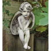 Meditation Cherub Small 12in. - Fiberglass Resin - Outdoor Statue