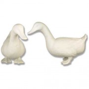 Farm Duck 12 Inch Fiberglass Resin Indoor/Outdoor Statue/Sculpture