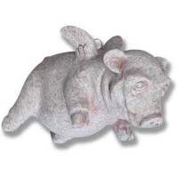 Flying Pig Tiny - Fiberglass Resin - Indoor/Outdoor Statue/Sculpture