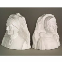 Dante & Beatrice Bookends Fiberglass Resin Indoor/Outdoor Garden Statue