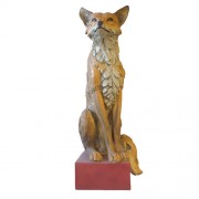 Alert Fox Realistic Colors - Fiberglass Resin Indoor/Outdoor Garden Statue
