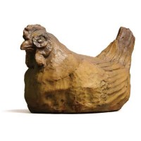 Hen 7in. - Fiberglass Resin - Indoor/Outdoor Garden Statue/Sculpture