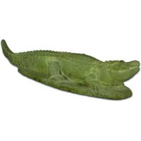 Alligator Smiling 27in. W Fiberglass Resin Indoor/Outdoor Garden