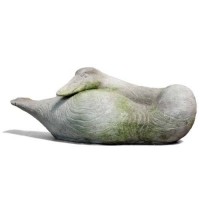 Swan Resting Fiberglass Resin Indoor/Outdoor Garden Statue/Sculpture