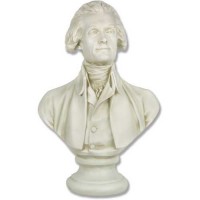 Thomas Jefferson Bust 29in. By Houdon Fiberglass Resin Outdoor Statue