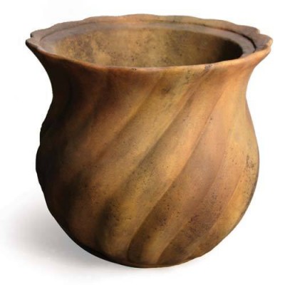 Swirly Pot Fiber Stone Resin Indoor/Outdoor Garden Statue/Sculpture -  - FS60251