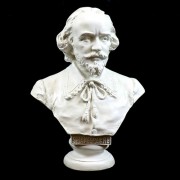 Shakespeare Informal Bust 18in. - Fiberglass Resin - Outdoor Statue