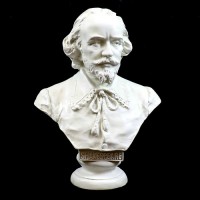 Shakespeare Informal Bust 18in. - Fiberglass Resin - Outdoor Statue Shakespeare Informal Bust 18in. - Fiberglass Resin - Outdoor Statue